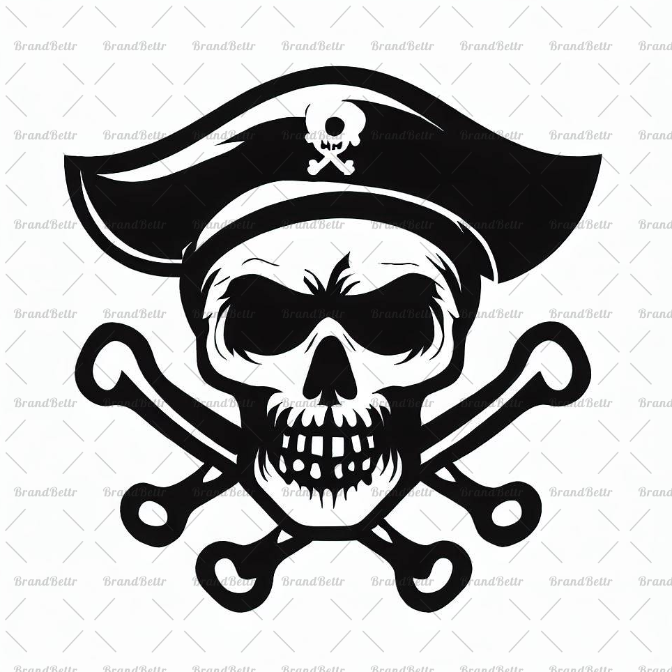Piratenschädel und gekreuzte Knochen
